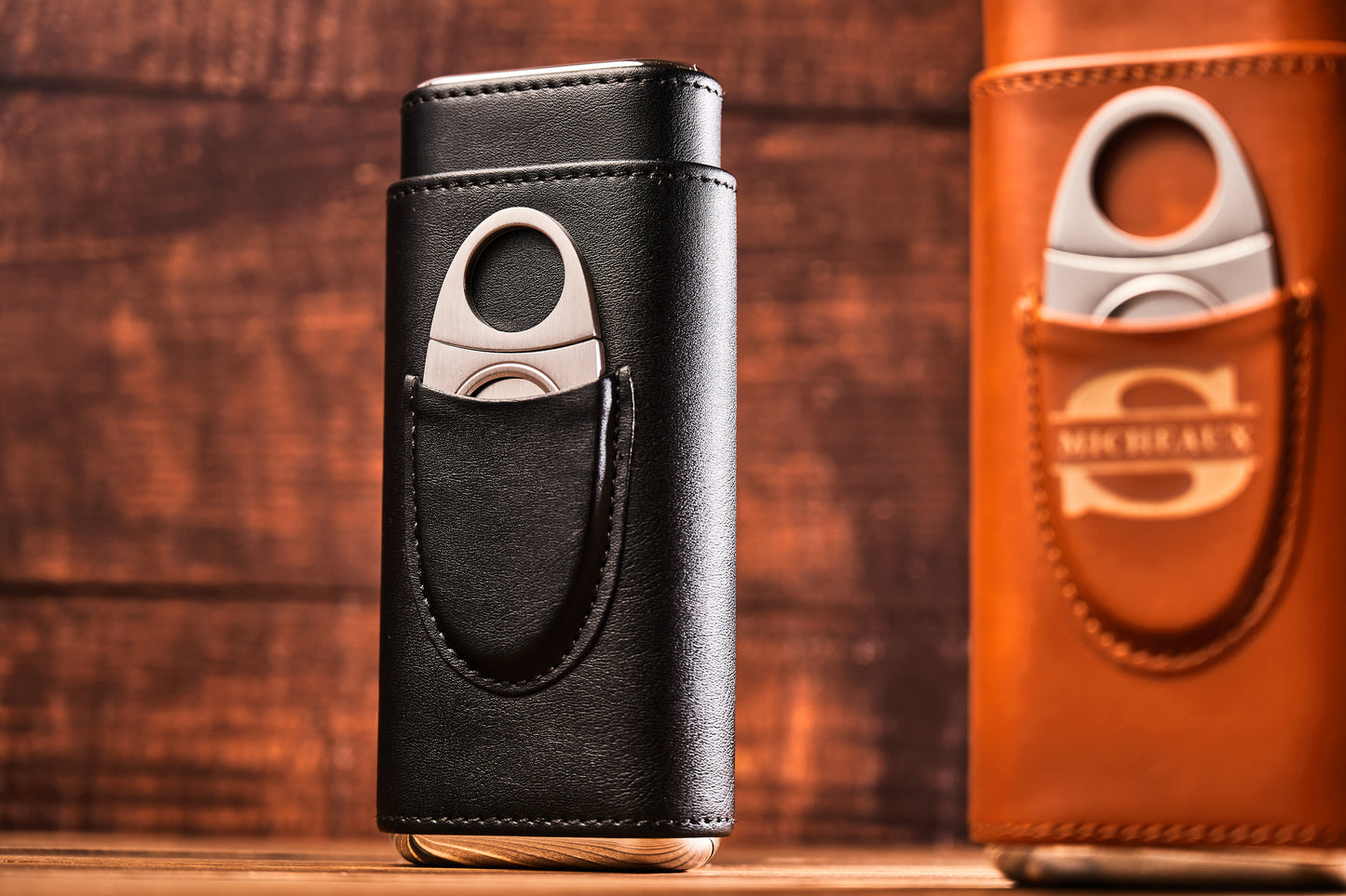 Personalized Cigar Case With Cutter